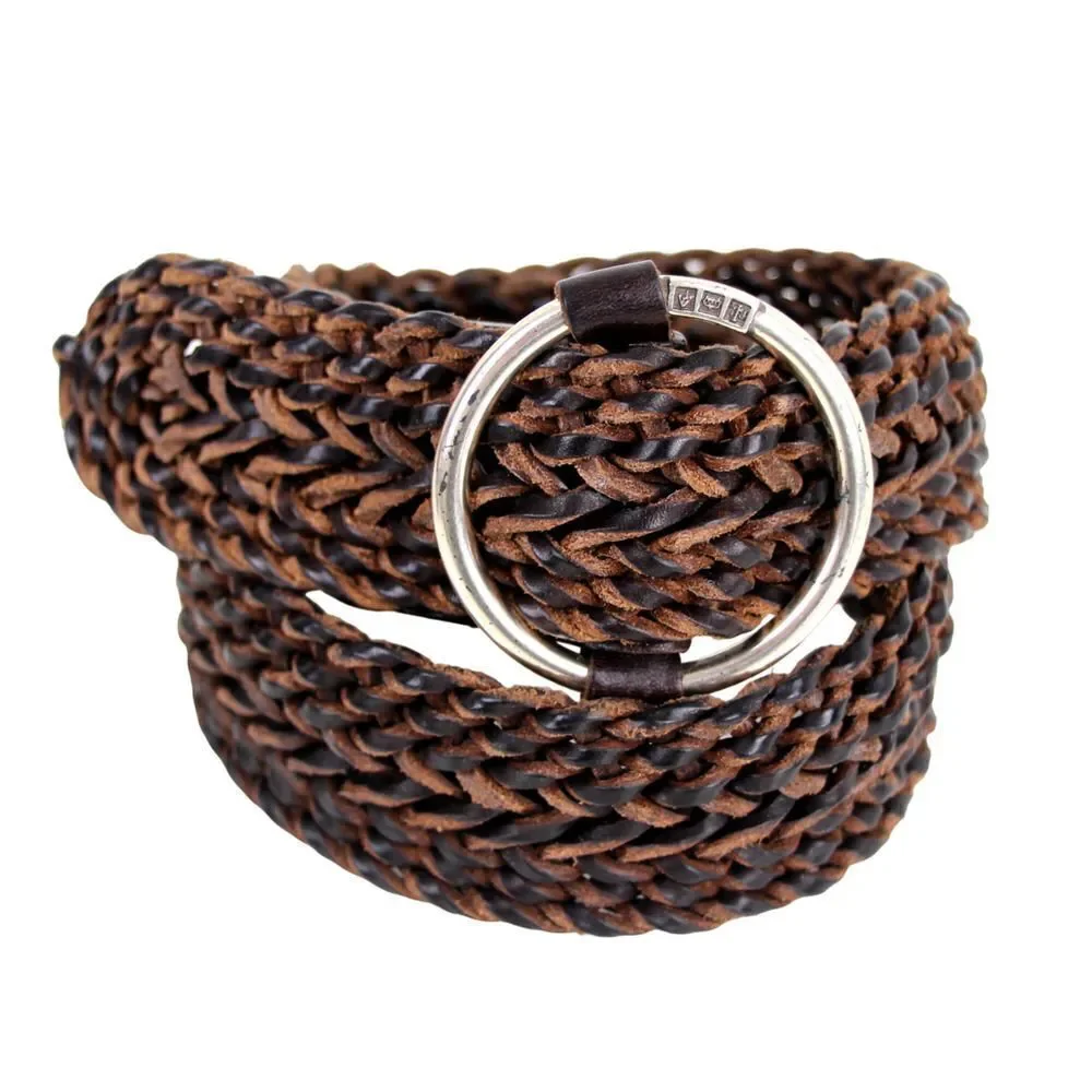 Ralph Lauren BRAIDED BROWN GENUINE LEATHER 2